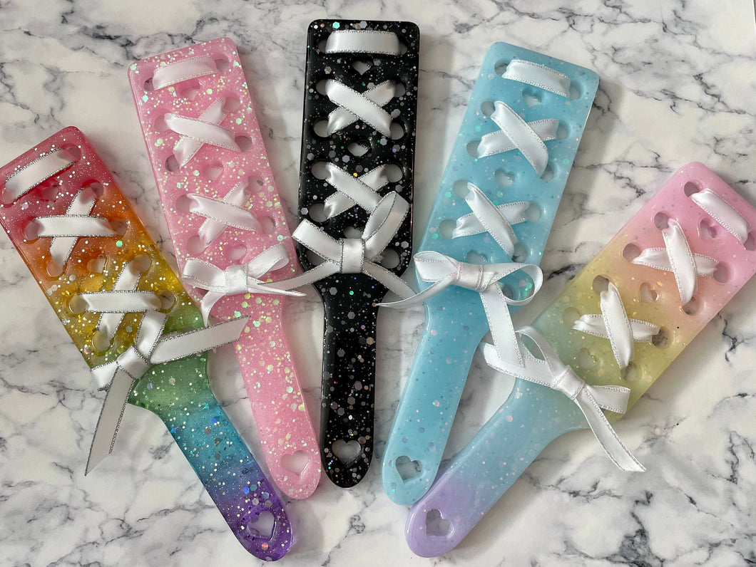 8in Resin Pocket Paddle Lace-up Corset Heart